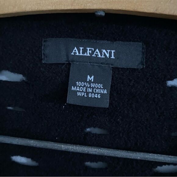 Alfani Women’d Cropped Open Front Wool Black Cardigan size M - Picture 2 of 4